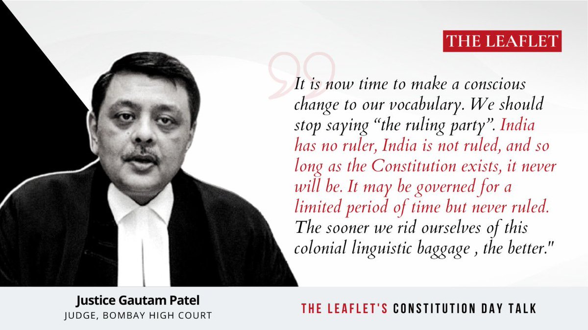 TheLeaflet_in's tweet photo. #ConstitutionDay 
#JusticeGautamPatel https://t.co/tDltWBGYSp