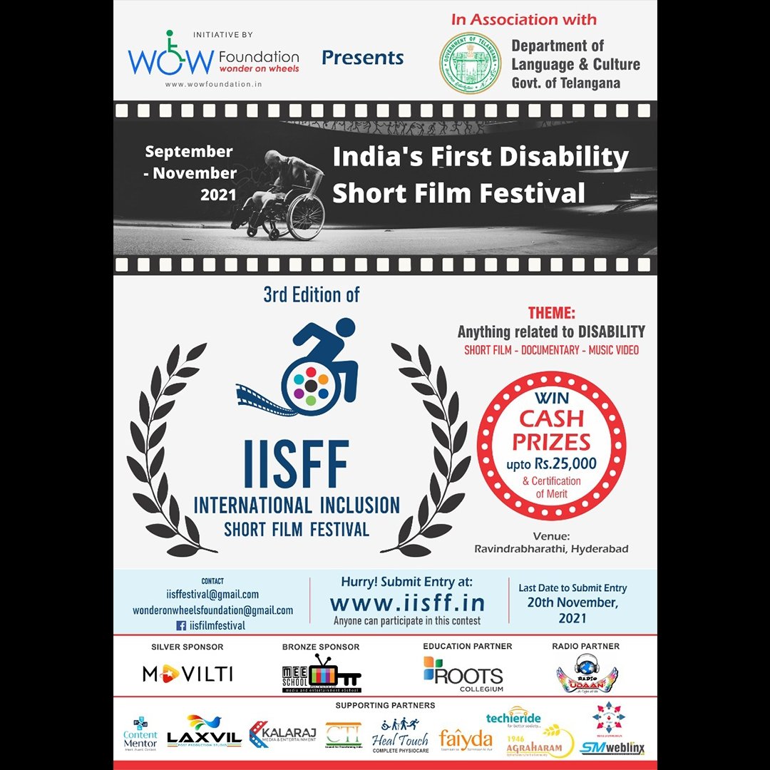 movilti's tweet photo. International Inclusion Short Film Festival 
#iisff #wowfoundation #wonderonweels #Disability #accessibility #inclusion #visuallychallenged #physicallychallenged 
#webaccessibility #movilti #moviltimedia https://t.co/EXkrdgk7i7