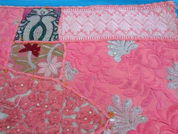 WALL ART TAPESTRY RUNNER HANDMADE EMBROIDERED PATCHWORK VINTAGE WALL HANGING TJ90