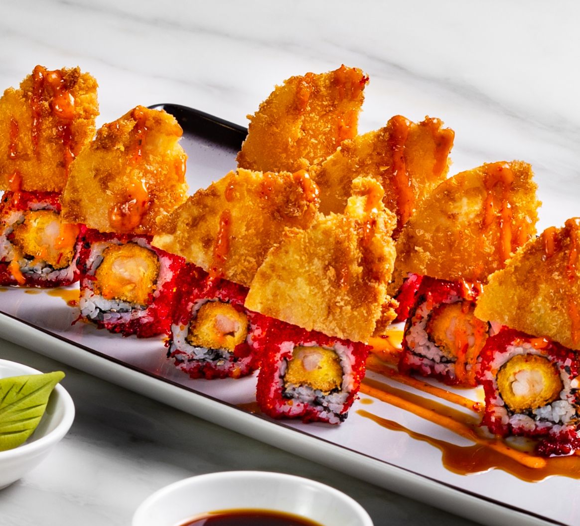 sumosushibento's tweet photo. Get yourself a GIGANTIC treat on a Saturday!😱🍣

Don't miss the chance to try our Kaiju Roll! 👹🍣

Shrimp tempura filled roll, covered with red crispies, tobiko, sesame seeds; buffed with the ultimate fried crabstick mix gyoza.

#sumosushibento #sumo #sushi #japanesefood #s ... https://t.co/j3aUnY18EE