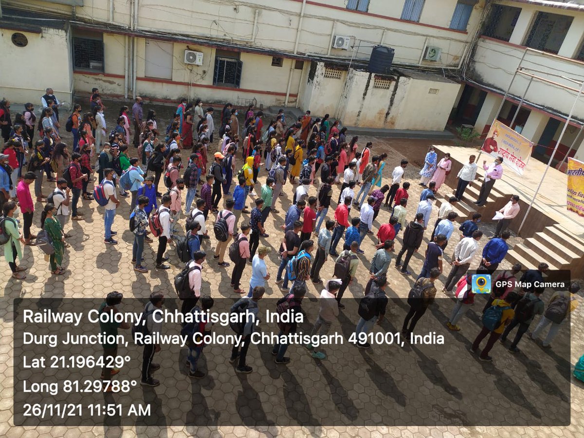 nsshcyuCG's tweet photo. हेमचंद यादव विश्वविद्यालय, दुर्ग राष्ट्रीय सेवा योजना इकाईयों द्वारा दिनाँक 26.11.2021 को संविधान दिवस मनाया गया। https://t.co/aVKiA9KjYT