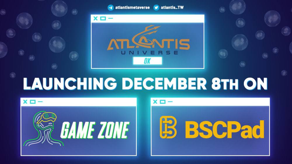 Warrior7_1's tweet photo. #BlueZilla incoming GEM! Atlantis Universe - @Atlantis_TW 🔥

Get ready to enter the magnificent world of Atlantis MetaVerse! 🔱

✅ IDO Date - DEC 8
✅ TGE MC - $444K
✅ #GameZone + #BSCPad IGO 

Whitelist:👉 https://t.co/Tm0rpVVKaK

#BSC #DEFI #CRYPTO #DEX https://t.co/HcdFQuprsy