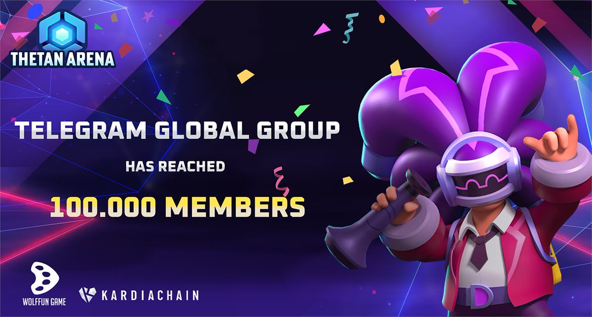 🎉 TELEGRAM GLOBAL GROUP HAS REACHED 100K MEMBERS!
Follow #ThetanArena's official channels for the fastest news updates
🌐thetanarena.com
🌐facebook.com/thetanarena
🌐x.com/ThetanArena
🌐discord.gg/thetanarena
🔔t.me/thetanarenanews
<a href="/Kardiachain/">Master Of RGS</a> <a href="/Wolffungame/">Wolffun Game</a>