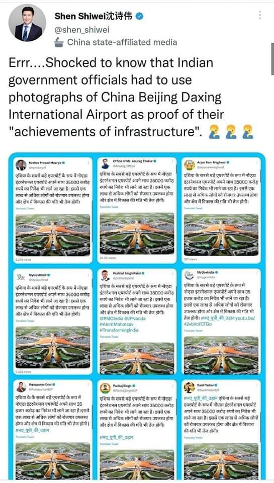 What a shame even chinese leader knows how this BJP for India is stealing their picture,Shame on you BJP Party 😅😅