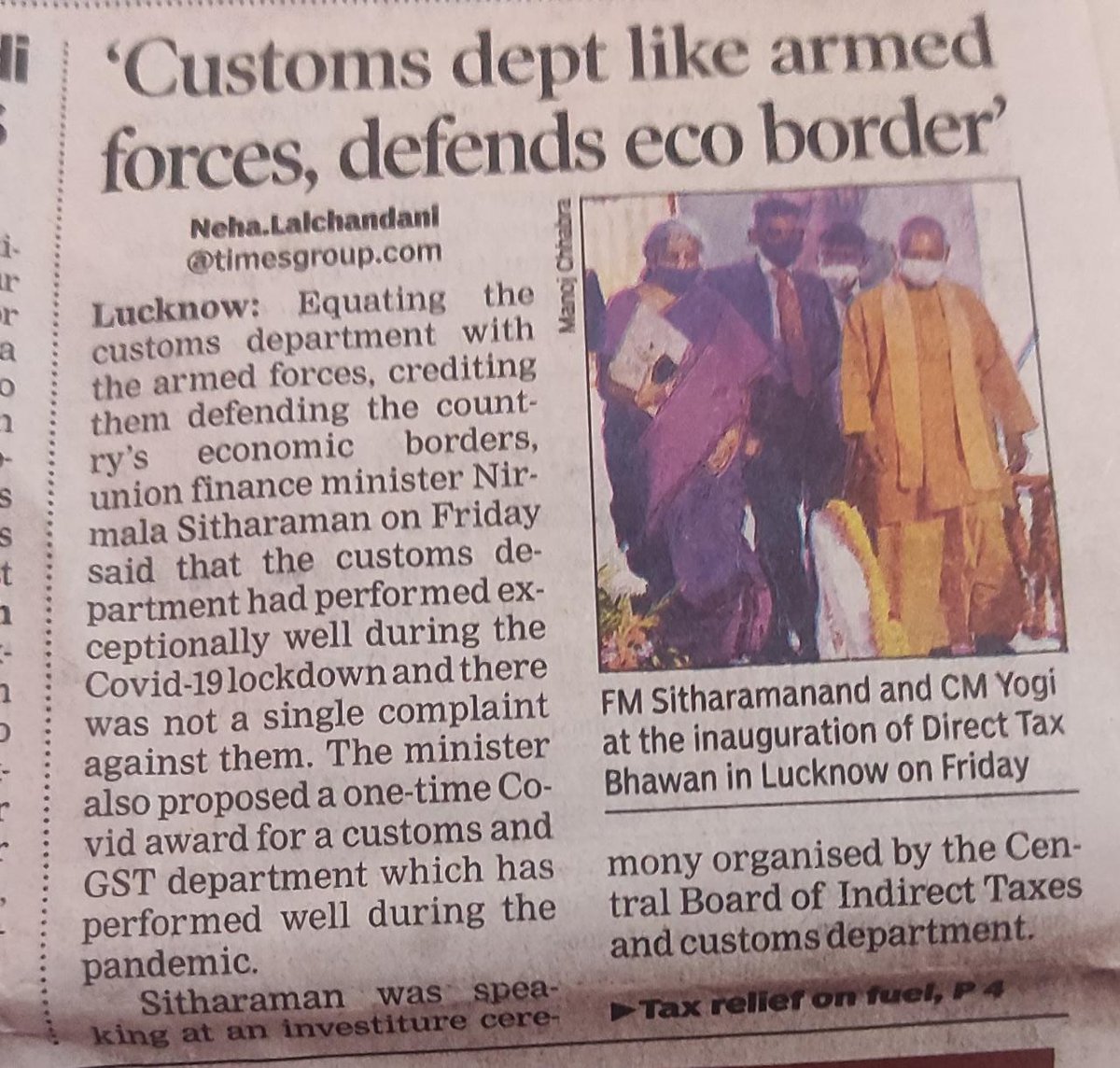beingc2's tweet photo. "Customs dept like armed forces, defends eco border"
Thank u Madam FM for such motivational words @nsitharaman @nsitharamanoffc 

Pls help the staff of this esteemed dept, mam.
Promotions have stopped since 2015 after introduction of new RR.

Your intervention can save us! #OTR https://t.co/ujMxBF8Ril