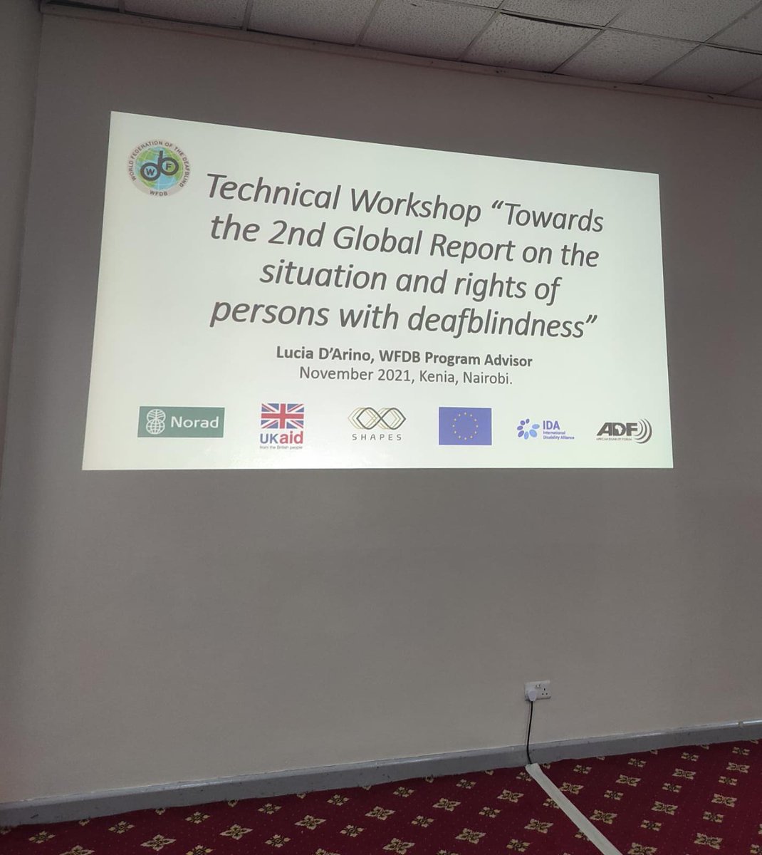 We are present in Nairobi, Kenya, at the Two-Day Technical Workshop titled “Towards the 2nd Global Report on the situation and rights of persons with #deafblindness", organised by <a href="/IDA_CRPD_Forum/">International Disability Alliance (IDA)</a> <a href="/ADFSecretariat/">African Disability Forum (ADF)</a> 
We are looking forward to the outcomes of the discussions!