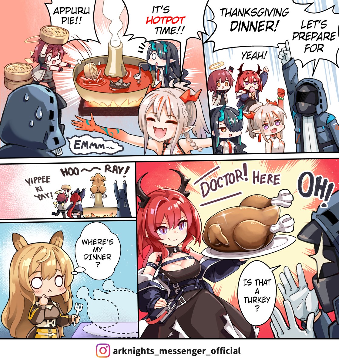 Thanks(Ceobe's)giving🌟😂
Official comics on Instagram https://t.co/2wDiVZkcVr
#Yostar #Arknights  #明日方舟  #アークナイツ 