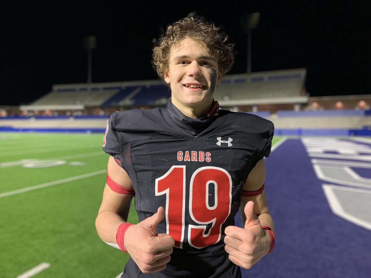 Brandon Howard (@bhoward_11) on Twitter photo 2022 Melissa HS (TX) WR Matthew Sanford (<a href="/_matthewsanford/">Matthew Sanford</a>) is a sleeper.
Listed at 6-3, 175lbs runs crisp routes, makes tough catches & has deceptive speed (4.5 -40 Hand Time).
Could see Sanford pick up some late interest (February) based on his playoff performance(s). 2022 Melissa HS (TX) WR Matthew Sanford (<a href="/_matthewsanford/">Matthew Sanford</a>) is a sleeper.
Listed at 6-3, 175lbs runs crisp routes, makes tough catches & has deceptive speed (4.5 -40 Hand Time).
Could see Sanford pick up some late interest (February) based on his playoff performance(s).