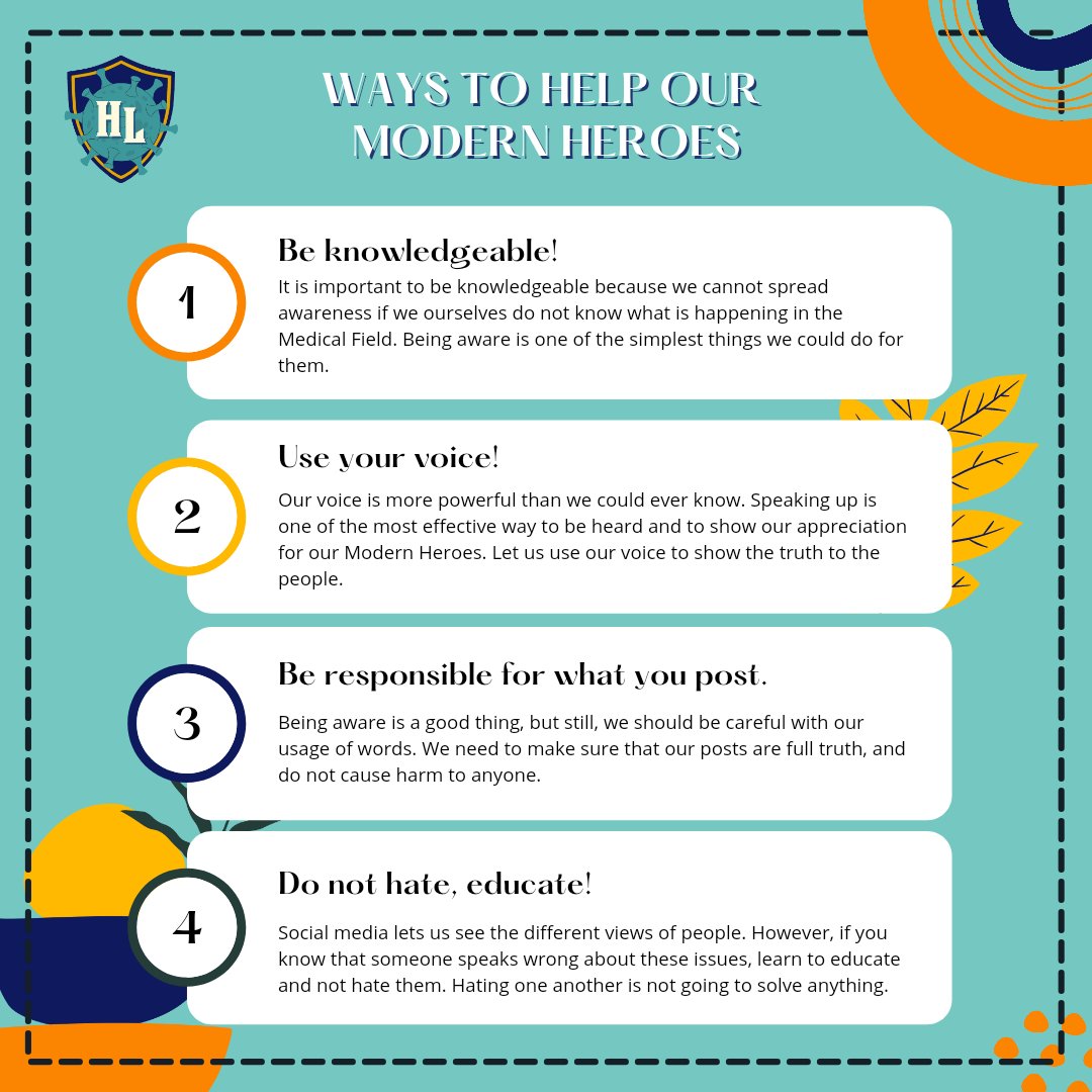 _HEALTHLEAGUE's tweet photo. We have talked about the issue of our Health Workers from our two threads days ago, which have shown us their current state. Based on the issue, we cannot deny that now is the time for us to be a help and to fight for them. So here are some ways how we can help our Modern Heroes! https://t.co/jjxEejdmbf