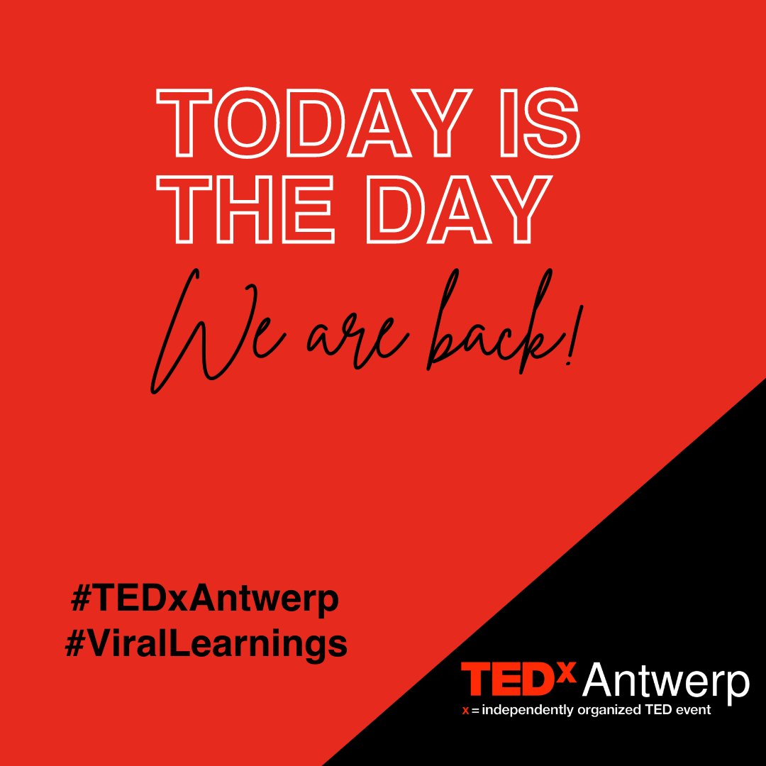 🗣 Speakers status: ready! 
❌ Team status: more than ready!

Happy to meet with our audience again! We see you all in a few hours!
#TEDxAntwerp #ViralLearnings