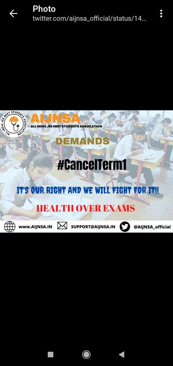krrish4003's tweet photo. Please cancel term 1 or make it online, 

#MakeTerm1Hybrid
#cancelterm1 
#MakeTerm1Online https://t.co/syLDZZwk9O