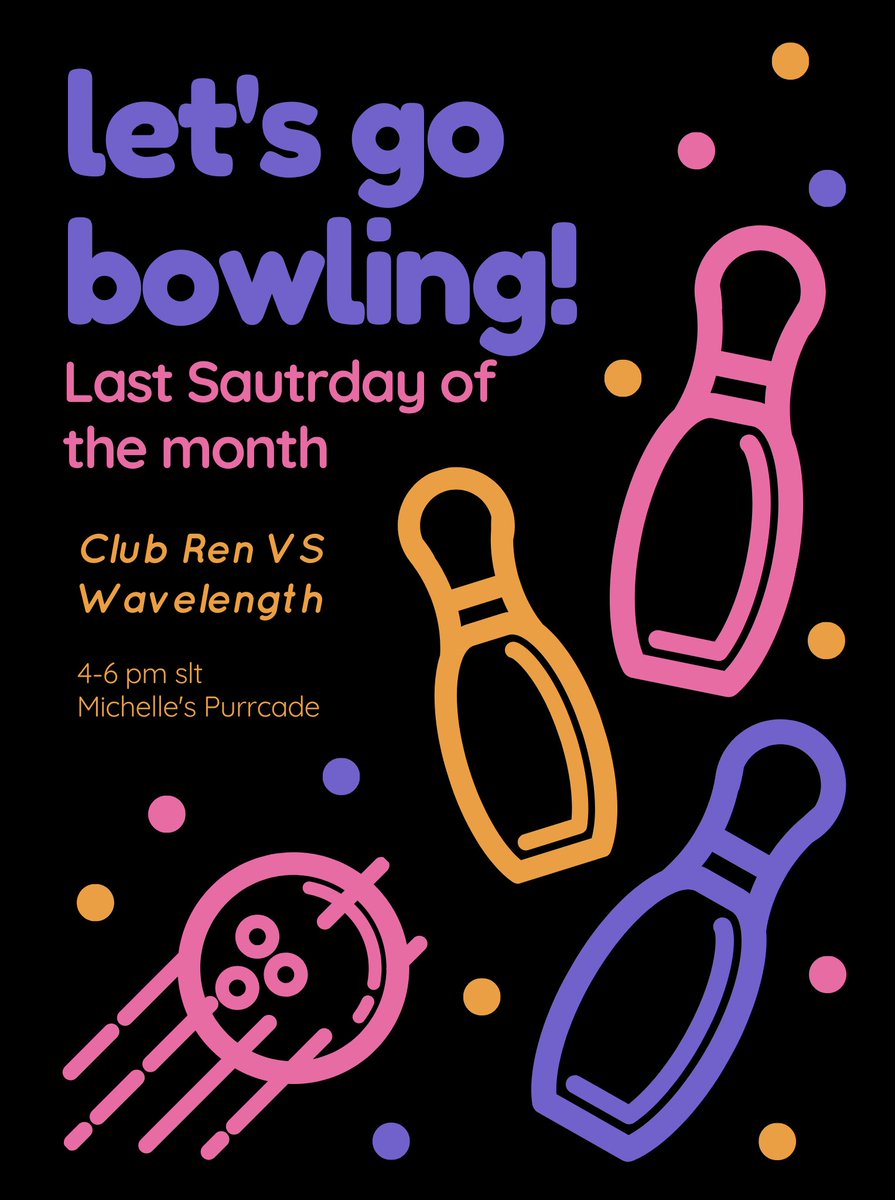 WaveLengthClub's tweet photo. Tomorrow a few changes in plans the second lord of the rings movie will be on playing at 8 am slt and we will be going going bowling at @MichellePurrs Purrcade at 4 pm slt with @SaraSissy10! https://t.co/xWMUi7kViQ