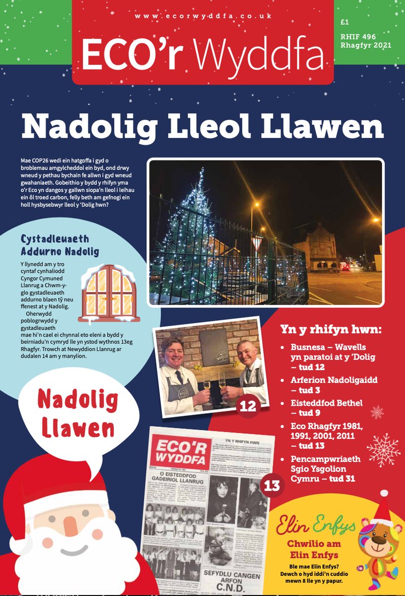 Ecor_Wyddfa's tweet photo. Rhifyn diweddaraf Eco'r Wyddfa yn y siopa! Ond beth sydd ynddi?

Busnesa - Wavells yn paratoi at y ‘Dolig
Arferion Nadoligaidd
Eisteddfod Bethel
Eco Rhagfyr 1981, 1991, 2001, 2011
Pencampwriaeth Sgïo Ysgolion Cymru

A llawer iawn mwy!

@BroWyddfa360 @PapurauB https://t.co/LkML2bxZU1