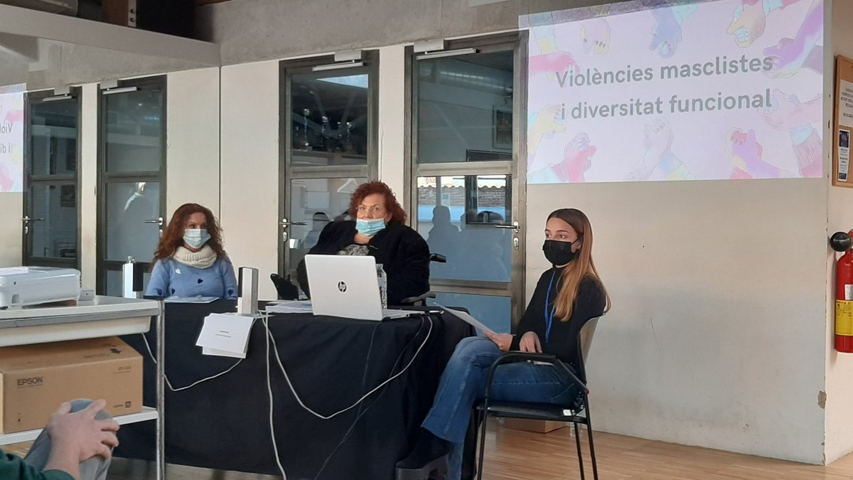 DownCatalunya's tweet photo. Aquest matí Úrsula Reales, Directora de @DownCatalunya i na Carme Riu de @donesnoestandar son ponents a @SCELaLira parlant sobre #violencies masclistes en l'àmbit de la #discapacitat. Organitza @onadafeminista https://t.co/z3gpX9VxJK