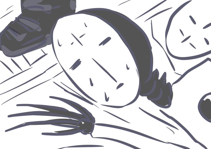 やつが来た、しんだふりしよっと 