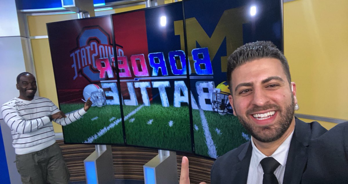 RIVALRY WEEK: The stakes are high for Michigan &amp; Ohio State. Our sports dept. is getting ready to host our Border Battle pregame show in Ann Arbor!

It begins at 11 this am leading up to kickoff at noon. I’ll be holding the fort down in our Flint studio.

Go blue! <a href="/BGreenReports/">Brandon Green🍀</a>