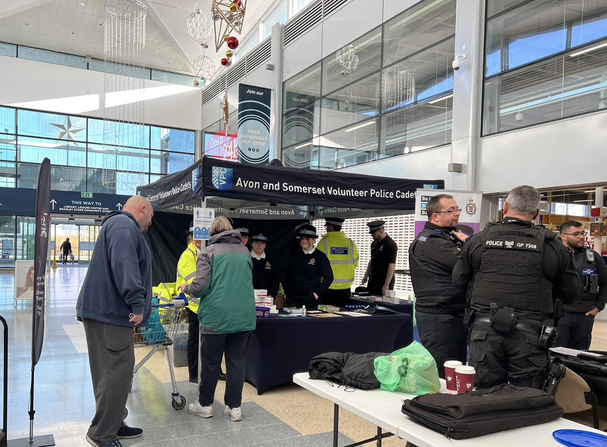 ASPCadets's tweet photo. Patchway Cadets are at @WB_Shopping with different parts of @ASPolice until 1600 hrs today. Come and say hi! #VPCPatchwaySGlos #BeTheDifferenceASP @NationalVPC https://t.co/kLfsBPpORl