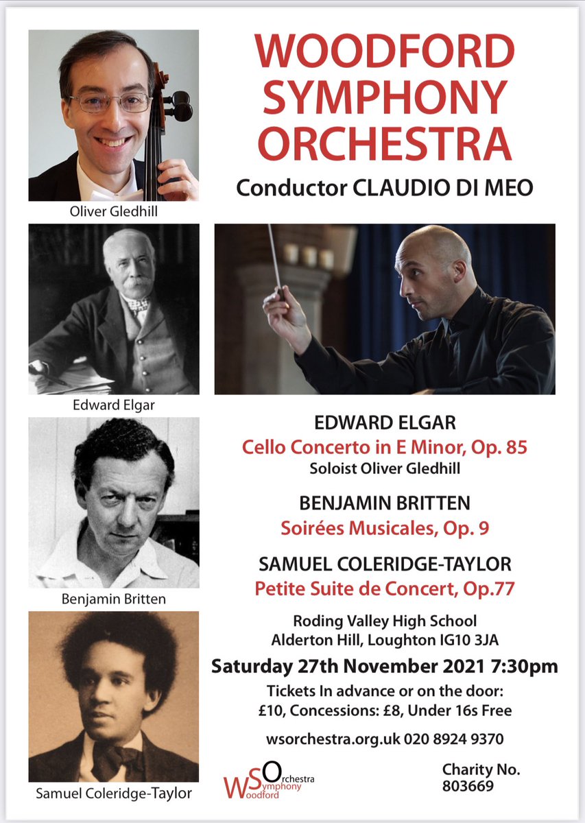 theWSOrchestra's tweet photo. 🎻 TONIGHT! 

Join the WSO for a trio of superb works by British composers including Elgar, Britten and Coleridge-Taylor.

🕢 19:30

🎟 £10 OTD

📍Roding Valley High School, Loughton, IG10 3JA

#ClassicalMusic #classical #music #concerts #london #essex #loughton #orchestra https://t.co/A9Hmy3VAK3