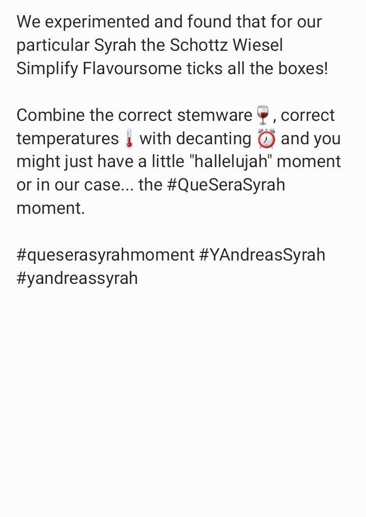 andreaswinesa's tweet photo. Ever wondered how the same wine tastes in different wine glasses, what are you're waiting for?
Try it!
A @Zwiesel_ID is our choice to show off our Syrah!
Learn more,👇.
#queserasyrahmoment #YAndreasSyrah
#yandreassyrah
#andreassyrah #Syrah #syrahwine #syrahlover #wineglass https://t.co/OuLRymXW5r