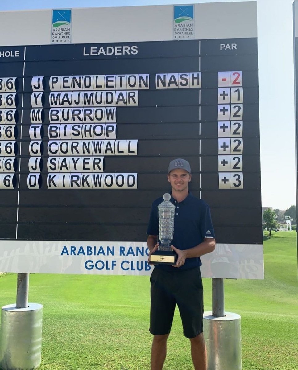 DaveCorsbyPGA's tweet photo. 👏👏 WINNER 👏👏
Congratulations @JamesNasher10 on the victory out in Dubai.
It's been a tough end to the season but perseverance and practice has paid off.
#betterbecause https://t.co/kpG7hCFhJ7