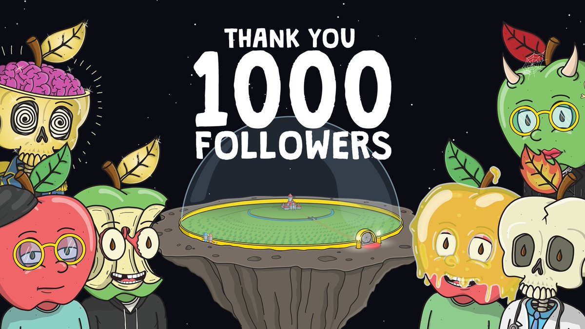 AppleHeadsNFT's tweet photo. We have reached 1000 Followers!
Thank you so much to everyone who has shown love to our project so far and become part of the family on discord, this is just the beginning!
Into the Metaverse and The Orchard we go!
#NFTCommunity #Metaverse #NFTGame https://t.co/O3wxJ9CJrt