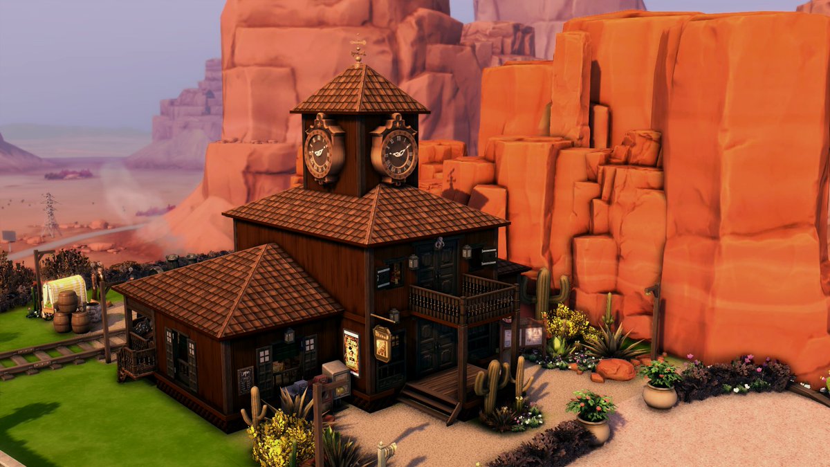 realsims_'s tweet photo. How about adding a train to your game, with an wild west style station?
No custom content (yes, this train is assembled piece by piece). #WildWest #ShowYourBuilds #ReceitaSims #NoCC #TheSims4 #sccregram #simscreation #brasilsimmercollab https://t.co/nZmIn4y7y5