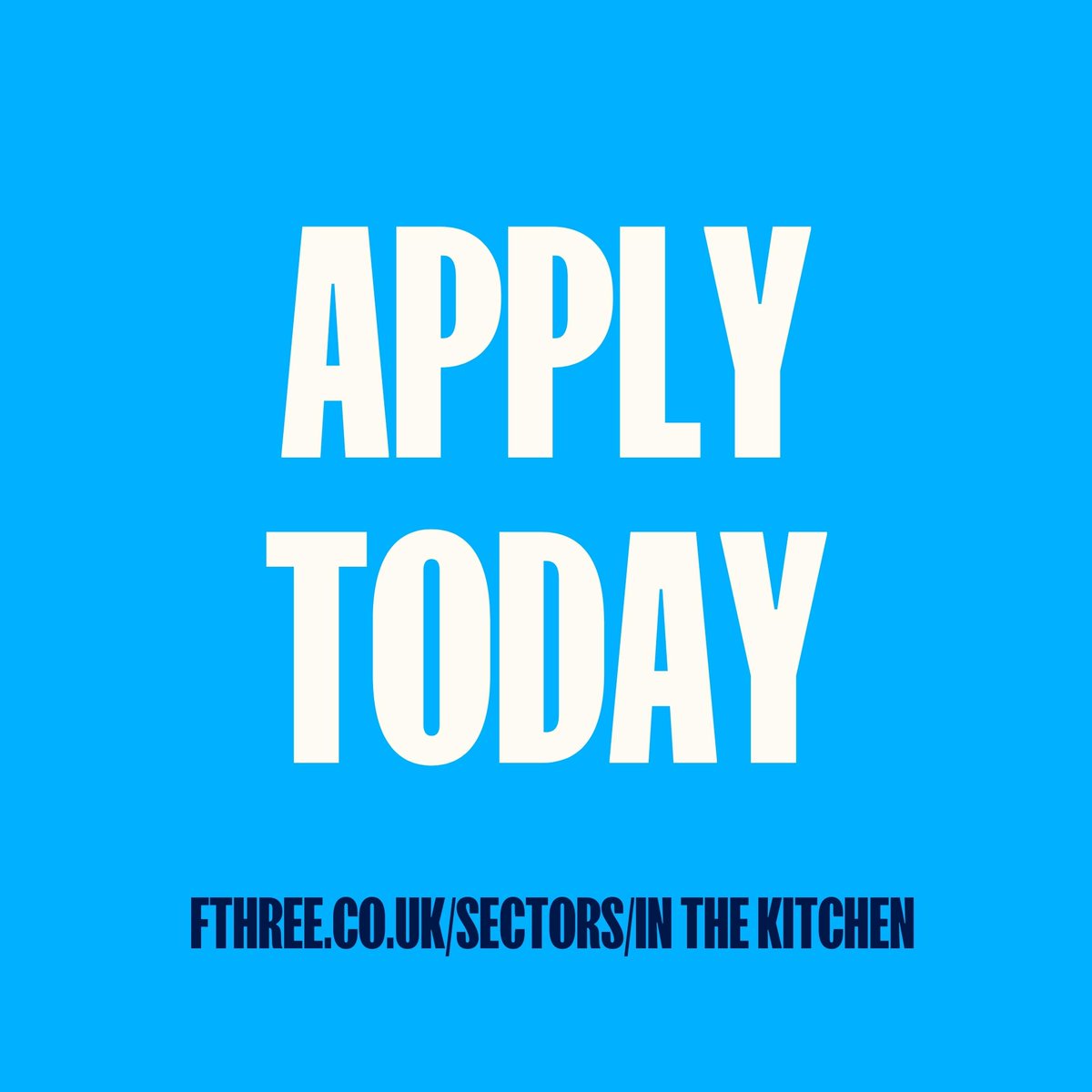 As we come out of the Pandemic we’re back to it with force - and although over 50% of our workforce have returned, we are always looking for great talent.                           
Apply to be part of our winning team at fthree.co.uk/sectors/in-the…