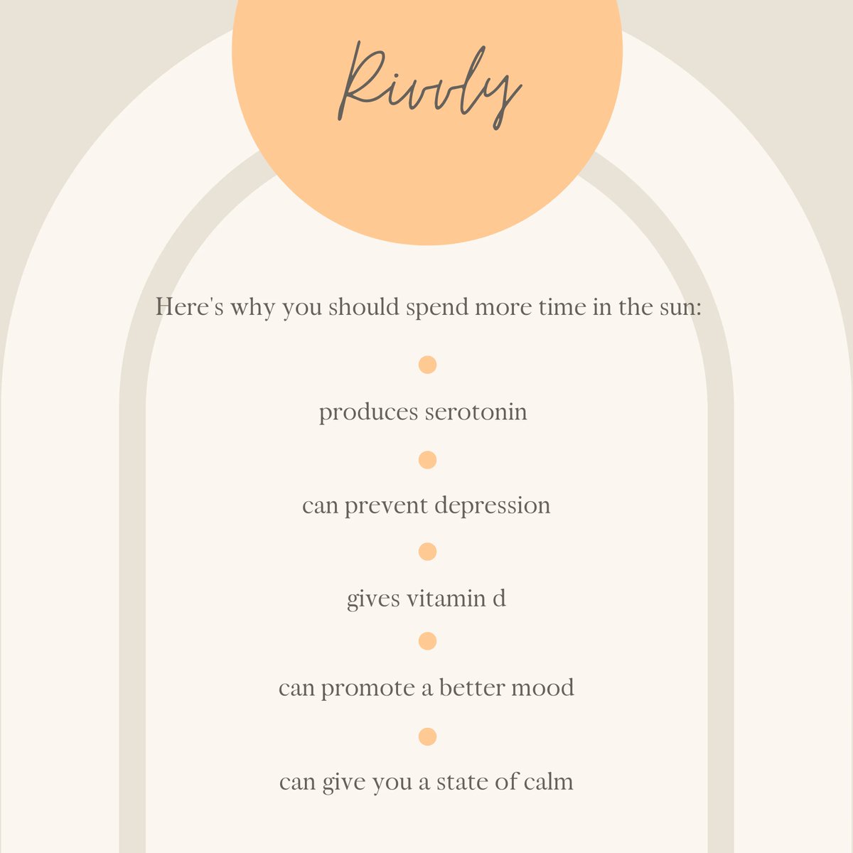 rivvly's tweet photo. Even if it's just for a few minutes during your lunch break, here's why you should spend some time in the sun today.
#wellnesstips #sunshine #workdaywellness #wfhtips #wfh #balancedlife #livebalanced #entrepreneurtips https://t.co/li0PbCvkPL
