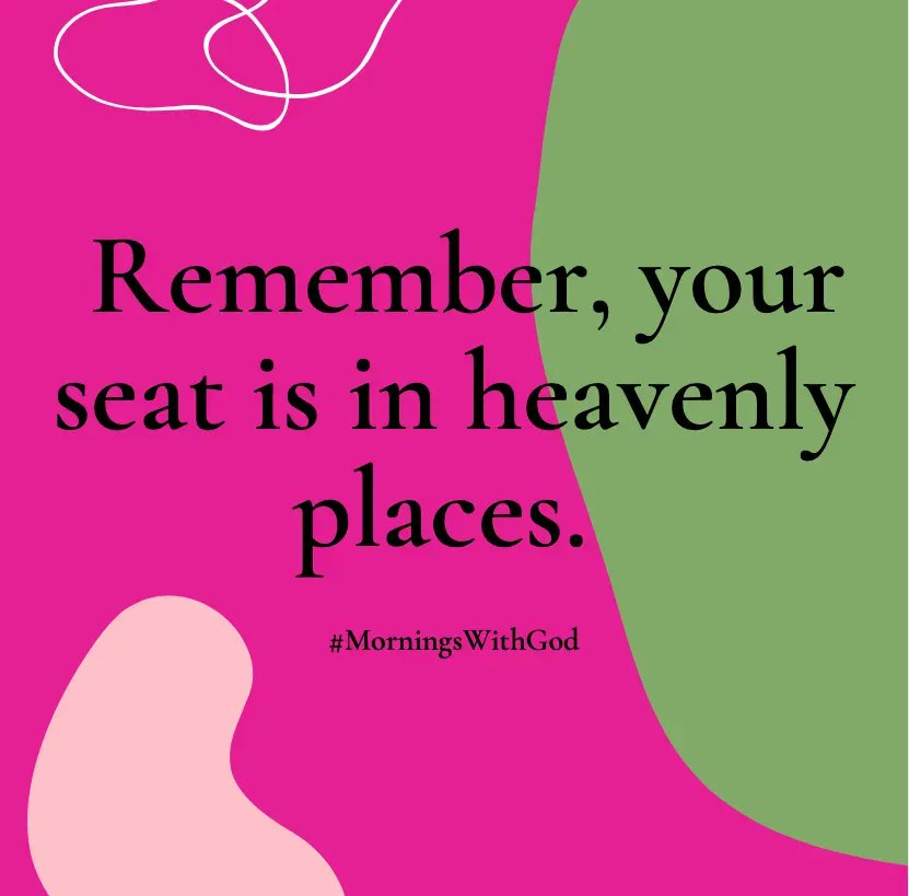 It's our God given authority to move with boldness and confidence. Don't allow circumstances or the enemy to knock you out of your seat. Type: “I’m seated” 
(Ephesians 2:6) #MWG #WomanOfGod #BusinessPrayers #PrayerWorks #MorningPrayer #Prayers #PrayerJournal #ChristianBusiness