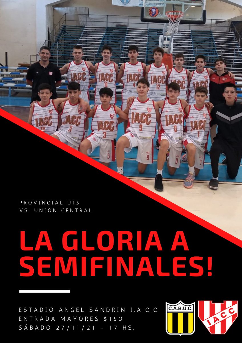 raquelnovotny's tweet photo. Es hoy!!!
Todos a alentar 💪🏼🔴⚪🔴
🕔 17 hs
🏟️ Ángel Sandrin
🎫 $150
#Provincialu15
#Semifinal
@basquetFBPC
@InstitutoACC vs #UnionCentral Villa María https://t.co/ydXk6JH6NW