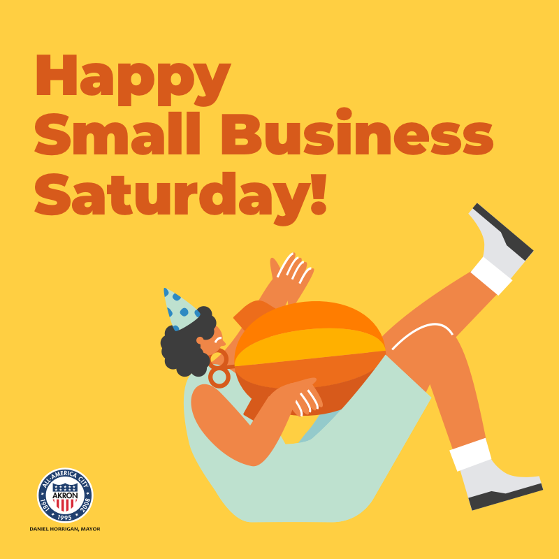 AkronOhioMayor's tweet photo. Happy Small Business Saturday! Now is the time to #shopsmall with the Akronite App! 

This weekend, use the SHOPAKRON code within the app, and receive $10 in blimps to spend at redeeming businesses all over Akron.

You must type in the promo code this weekend to earn the $10. https://t.co/3a1reZofcV
