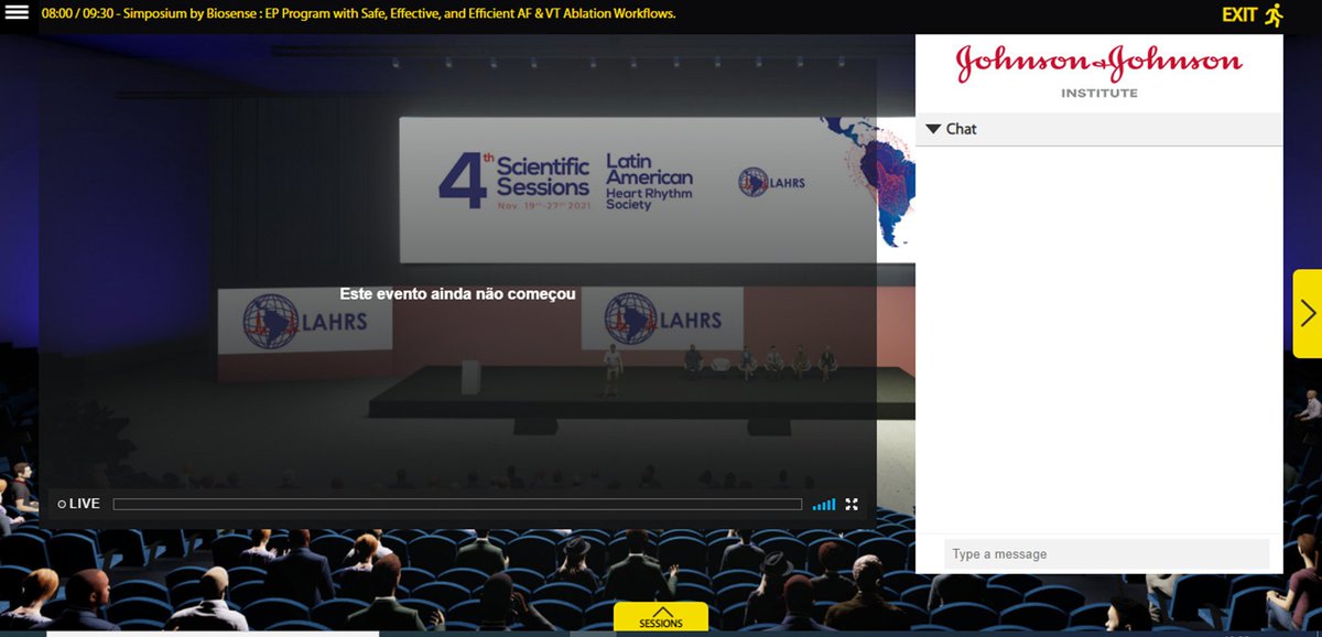 figueiredo_ep's tweet photo. It´s about to start, live at #LAHRS2021! Symposium by @BiosenseWebster https://t.co/X0Ba9l2a9r