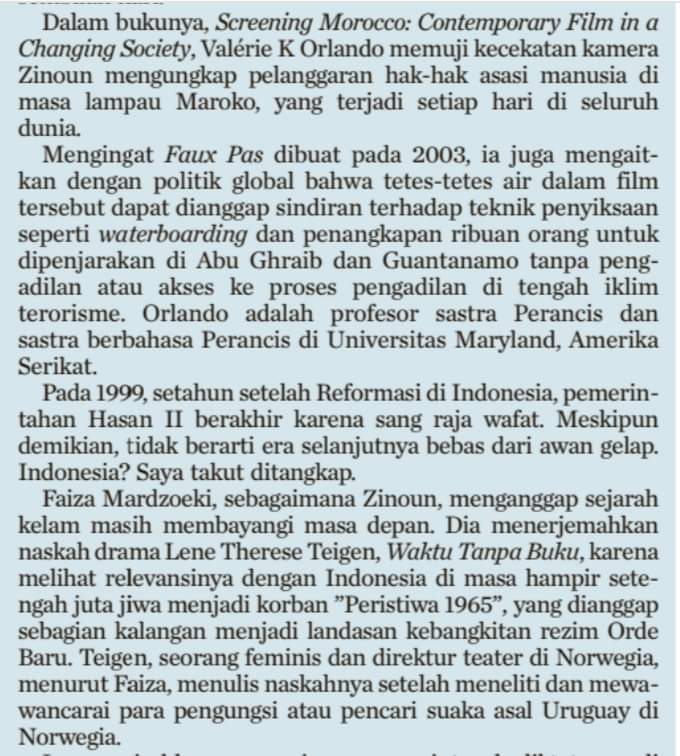 InstitutUngu's tweet photo. Another reflection (essay) about Norwegian play  'Waktu Tanpa Buku'  translated by Faiza Mardzeki @faizamardz in national daily newspaper Kompas by Linda Christanty

@NorwayAmbIndo @Norwegianbooks https://t.co/OqKVcQOFT1