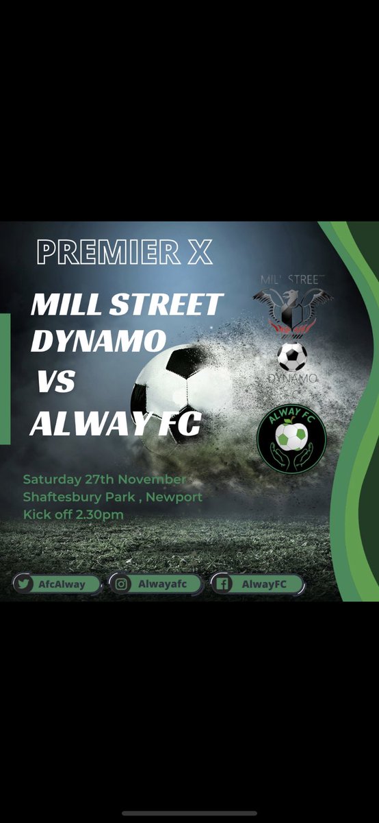 AfcAlway's tweet photo. Big game for the boys today, let’s see if the mill are any good without there own ref 👀. Up the apples 💚🍏 https://t.co/B9vY759bgj