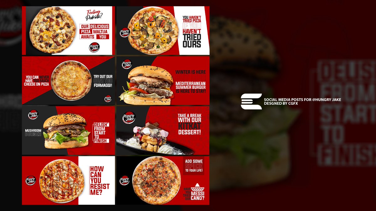 Chbbzg's tweet photo. Social Media Posts for a Local Restaurant
#StayHungry #HungryJake x #CGFX https://t.co/zeD75syqnA
