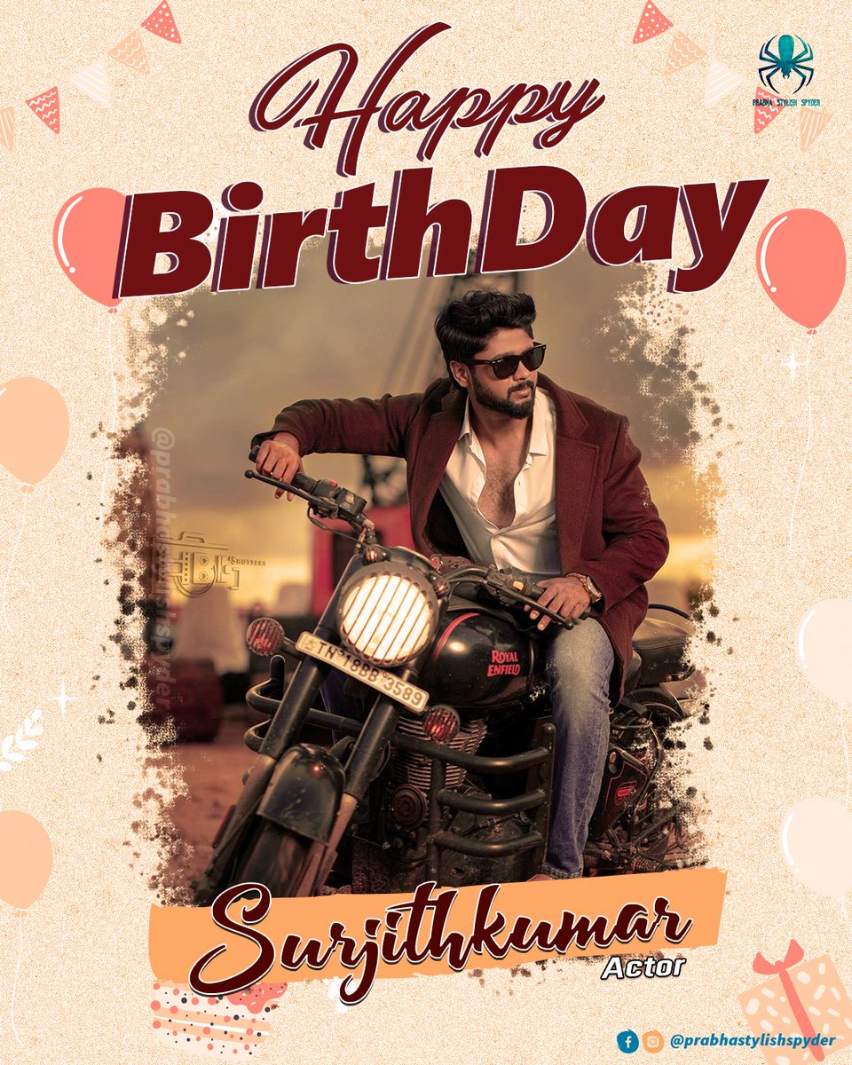 Prabhastylish's tweet photo. Wish you a Many many more happy returns of the day @actorsurjith bro🥳💐 May god bless u and wish you a great success in up coming days n years bro☺️happy birthday bro enjoy your day😍🎉
#hbdSurjithkumar #Surjithkumar https://t.co/51Guxj60oe
