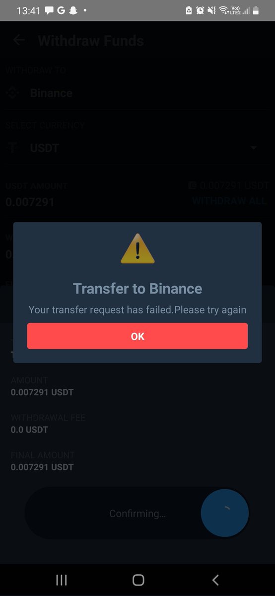 NerdInvestor2's tweet photo. @WazirXIndia not able to transfer funds from wazirx to binance, tried with all coins including ( usdt, udc, busd, etc)
Can you please look into it https://t.co/BaA0MeFG95