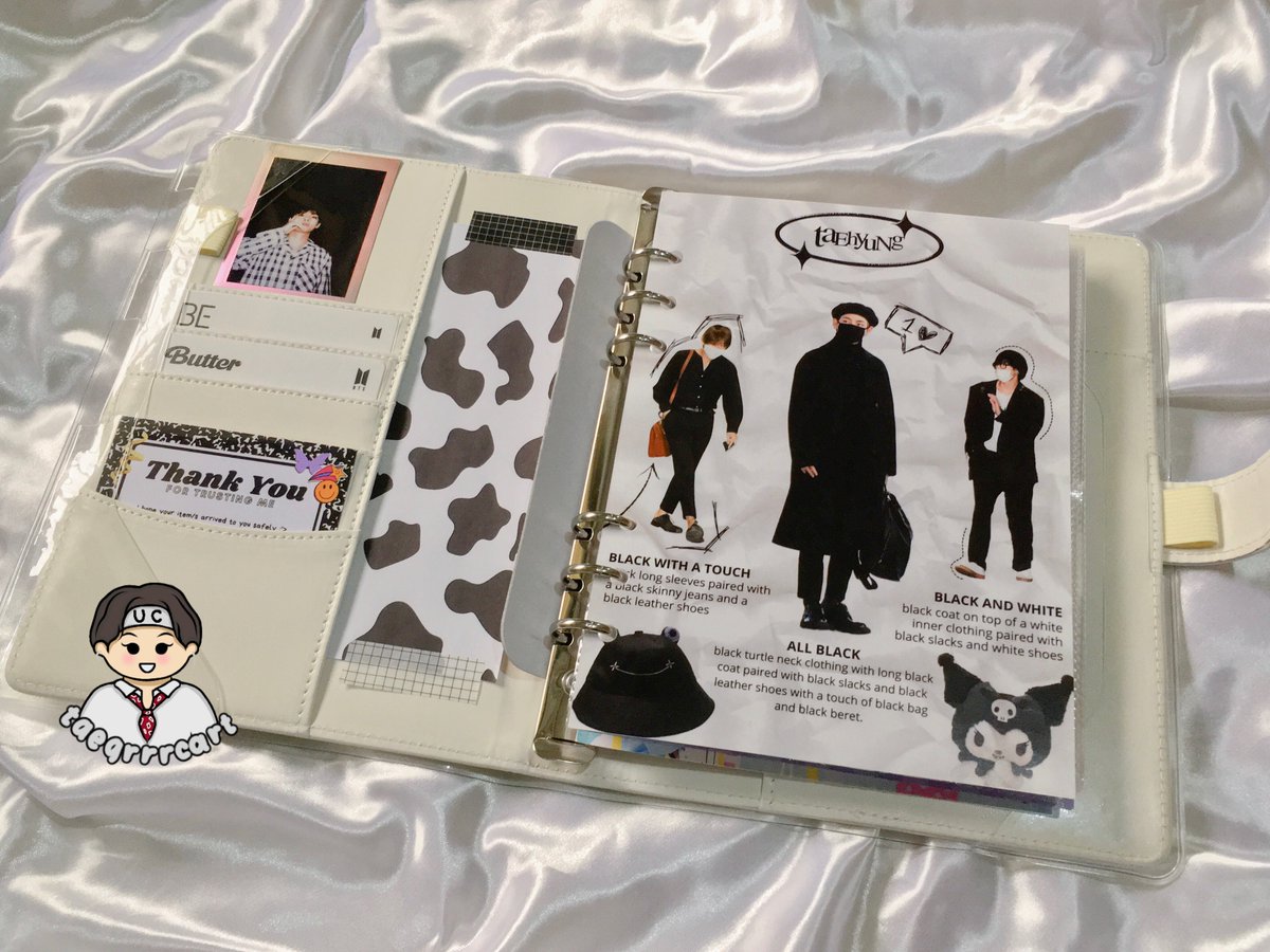 taegrrrcart's tweet photo. ꒰ 💌: @daechwiprod #daechwiprod ꒱

Finally printed the binder cover aaaaaa it's so pretty! Thank you so much for being patient with me hehe dami ko pinaedit 🤣💜 https://t.co/otb5Hi4jwB