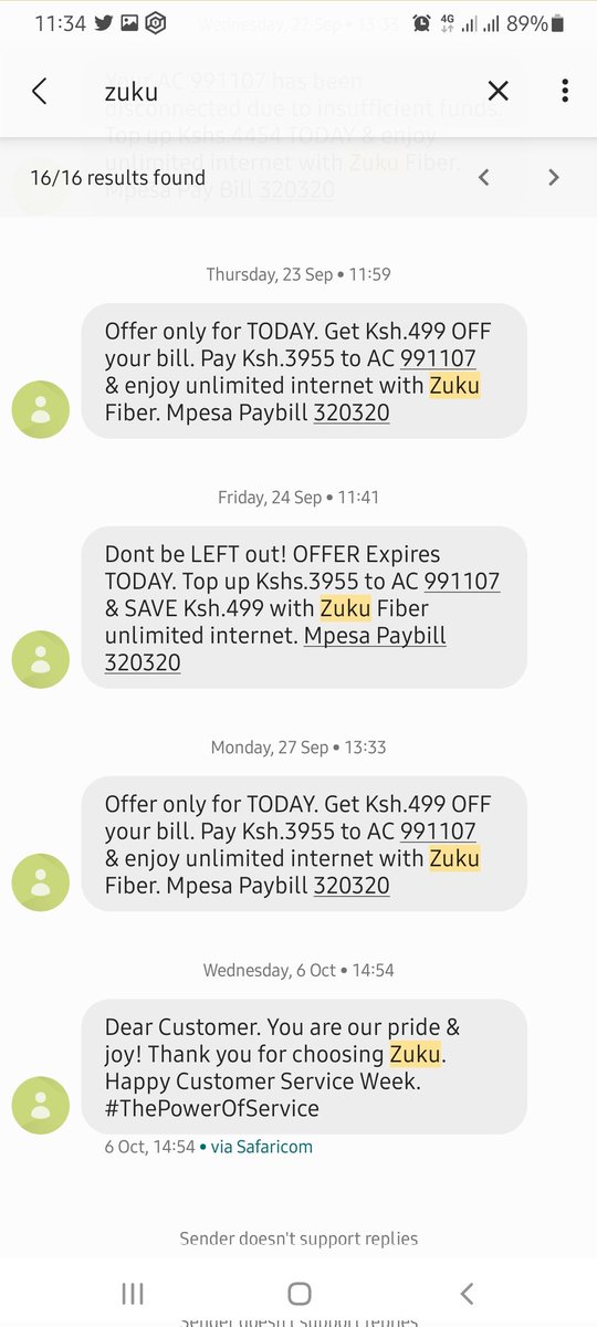 RemmySimiyu3's tweet photo. Am very disappointed with for making dishonest offers. @Zuku_WeCare  I received this communication from your team..made payment and two months later am being asked to pay the amount I was given off for reconnection. Some kind of Joke?!!#MasculinitySaturday https://t.co/YWGUOcccDm