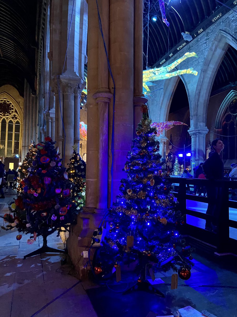 The Christmas Tree Festival was looking fantastic last night @StWulframs Church #Grantham 🎄 pop down this weekend and get your ice skates on too ⛸ keep a lookout for our tree and write a #healthyhappyactive pledge of your own on it 🎄 #ChristmasTree