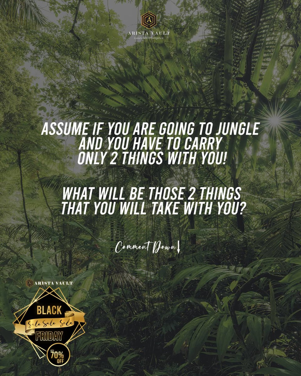 aristavault's tweet photo. Let us know in the comment section.🤔
#aristapuzzle
.
.
.
#questiontime #answerhonestly #BlackFriday #BlackFriday2021 #jungle https://t.co/sbm39VhlT4