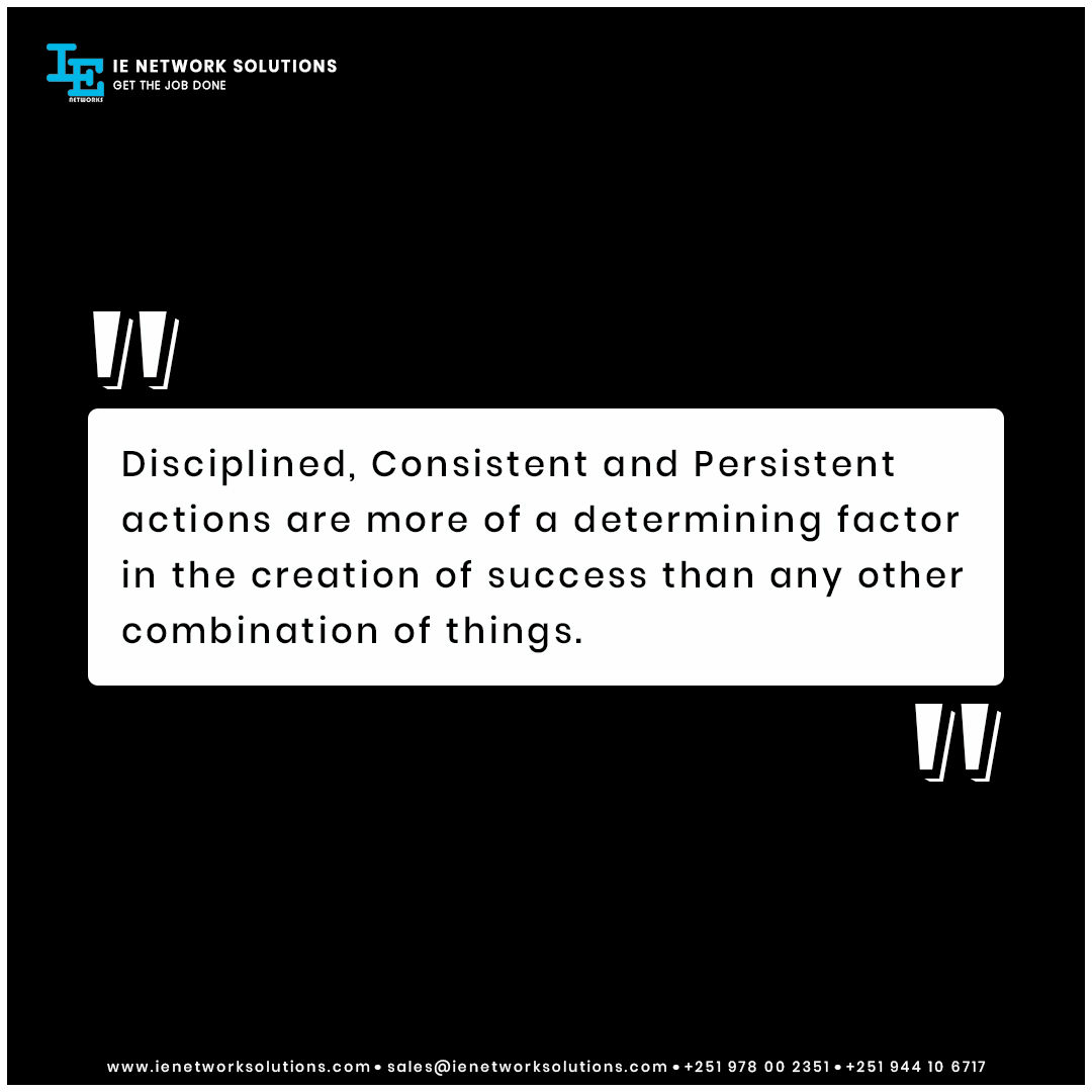 IE_Networks's tweet photo. "Take disciplined, consistent, and persistent actions for #success ."

#ienetworks #ienetwork #ienetworksolutions #team #motivation #quote #quoteofday #wecan #motivationalquote #Together https://t.co/cc59Dcuoka