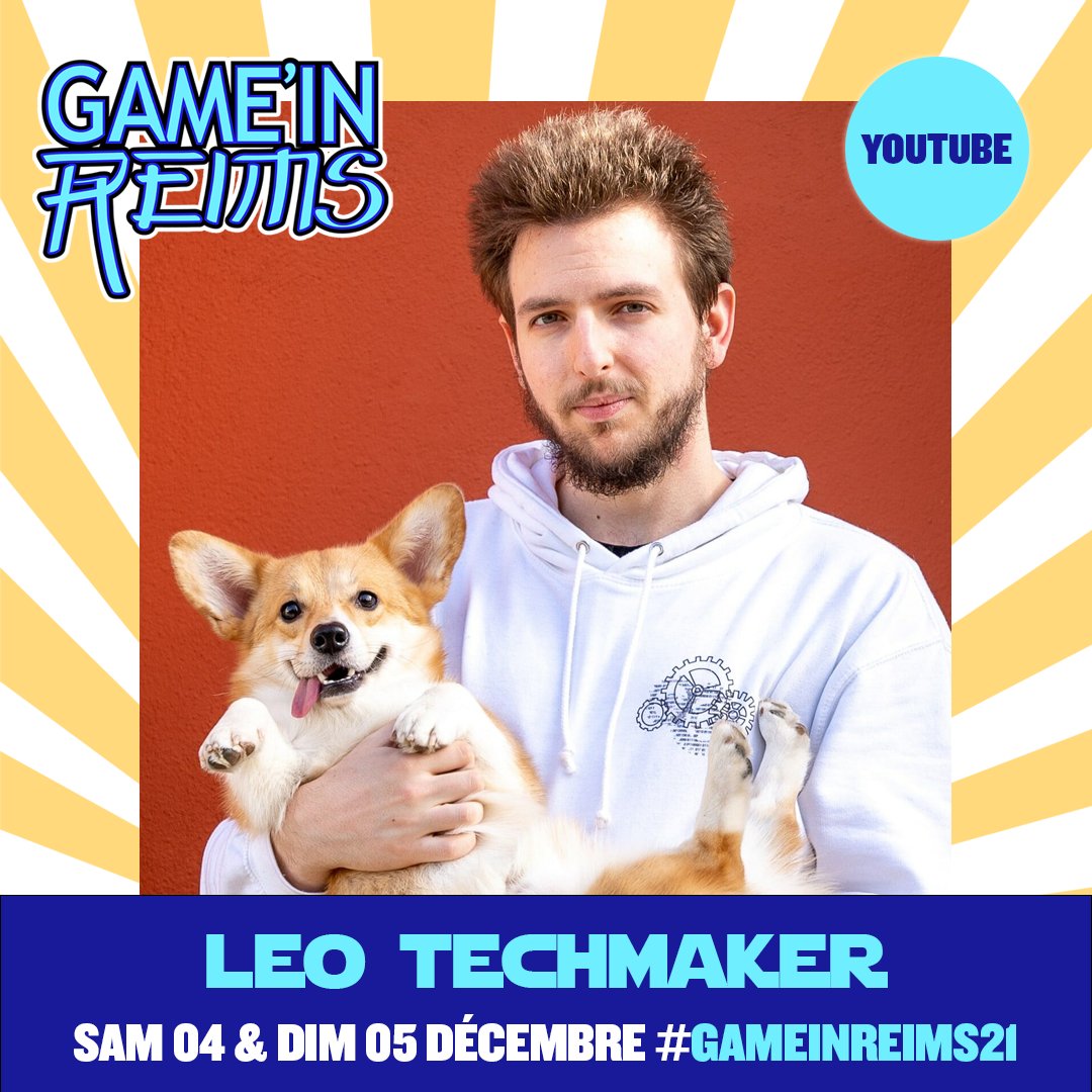 GameInReims51's tweet photo. ⚡ 𝗔𝗡𝗡𝗢𝗡𝗖𝗘 𝗬𝗢𝗨𝗧𝗨𝗕𝗘𝗨𝗥 : #LEOTECHMAKER 📆 SAM 04 & DIM 05 DÉC
📽 Avec ses centaines de milliers d’abonnés sur YouTube, Twitch et Tiktok, Léo Techmaker s'intéresse et décrypte l'actualité du monde technologique ! @LeoTechMaker : https://t.co/JEt9djGPTn
#GameInReims21 https://t.co/rccWEFnbu6