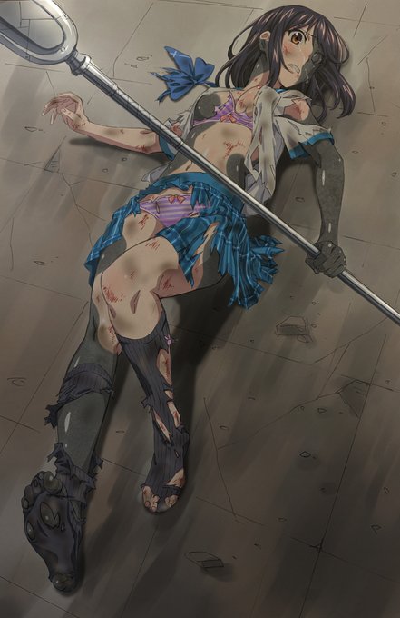 お題箱よりストブラの姫柊雪菜ちゃんの石化リョナです。魔法でじわじわと石化されてしまっている様子です 