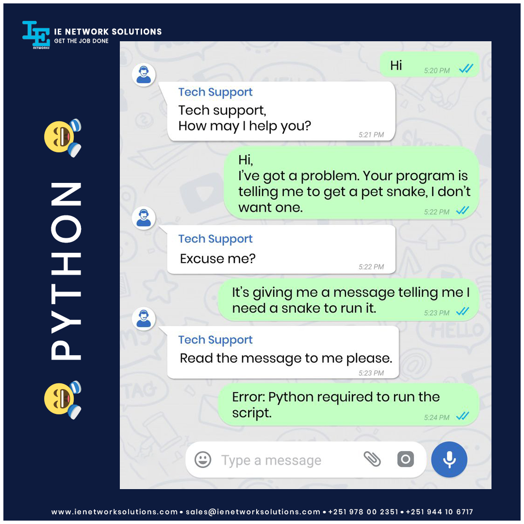 IE_Networks's tweet photo. Have a great #Sunday, #python lovers😍 .

#ienetworks #ienetworksolutions #technology
#network #tech #datacenter #information #mouse #IT #memes #incorrectpassword #IT #ITmeme #memesdaily https://t.co/jX6ruBjFGQ
