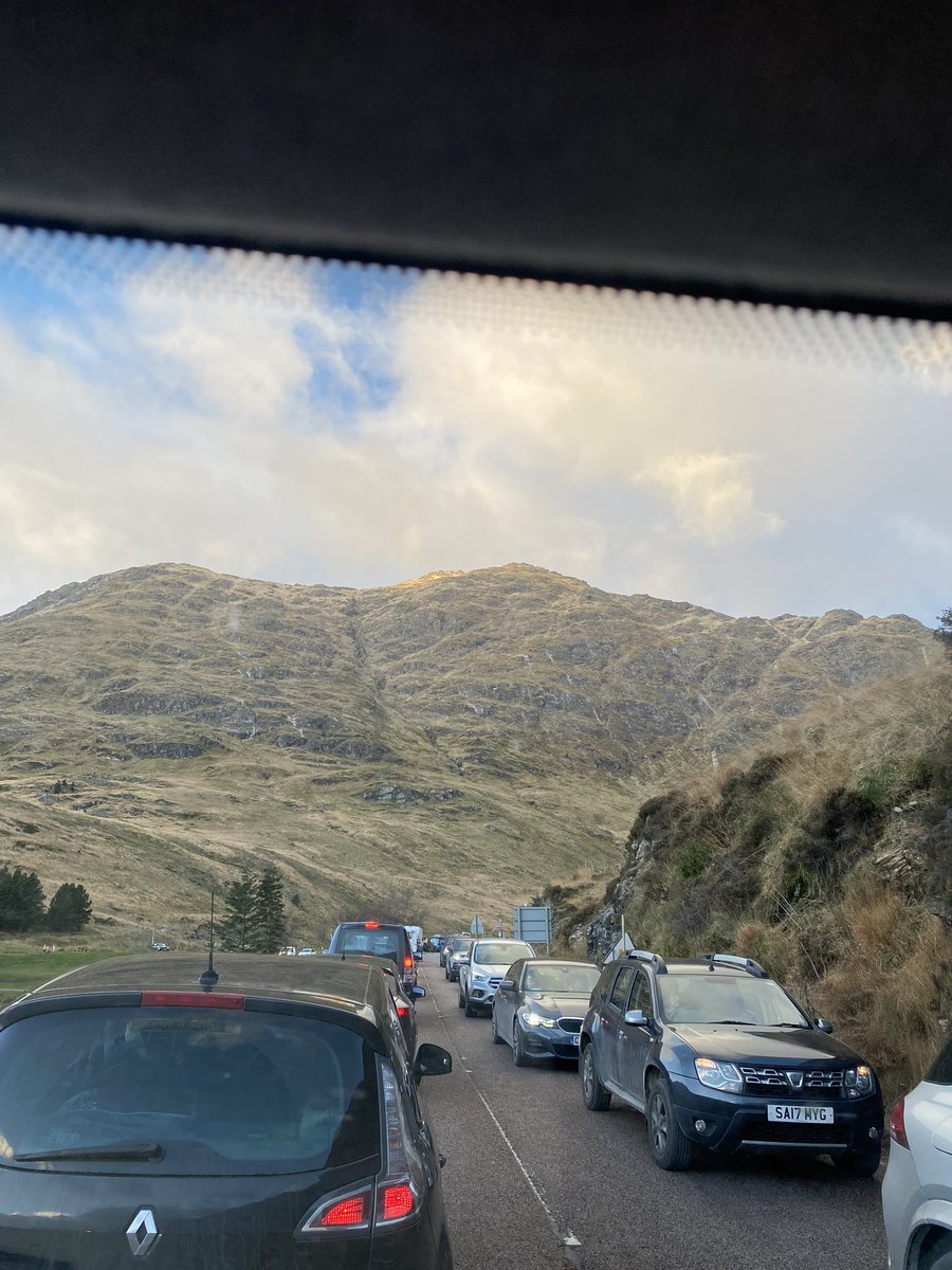 MarineBlast's tweet photo. The very real and harsh reality of trying to get to work #Argyll via 83 a lost day again - grid lock I’m curious to know if this is the solution that @scotgov @ScotGovFM have been working towards - if you can’t even get to work on a Sat morning we’re a third world country https://t.co/bMp8M466wX