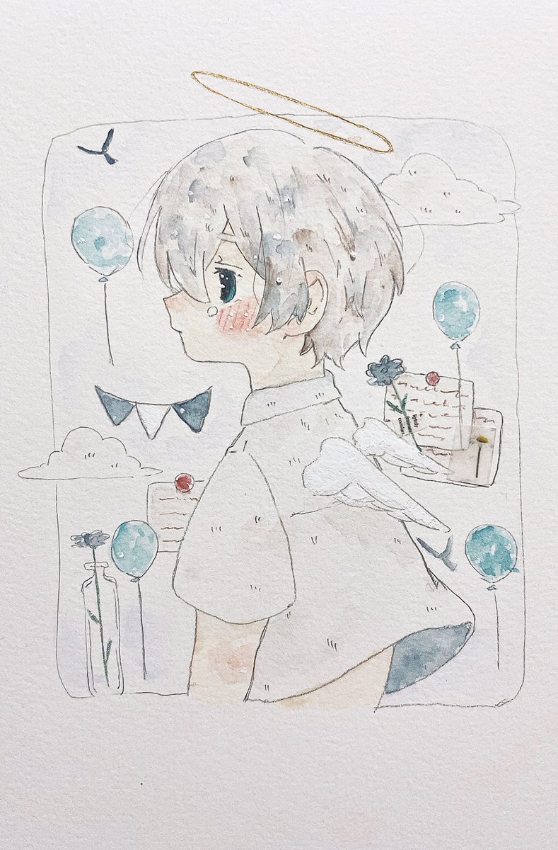 #アナログ作家フェス
#アナログ作家フェス_水彩 
少し切ないを描いてます 