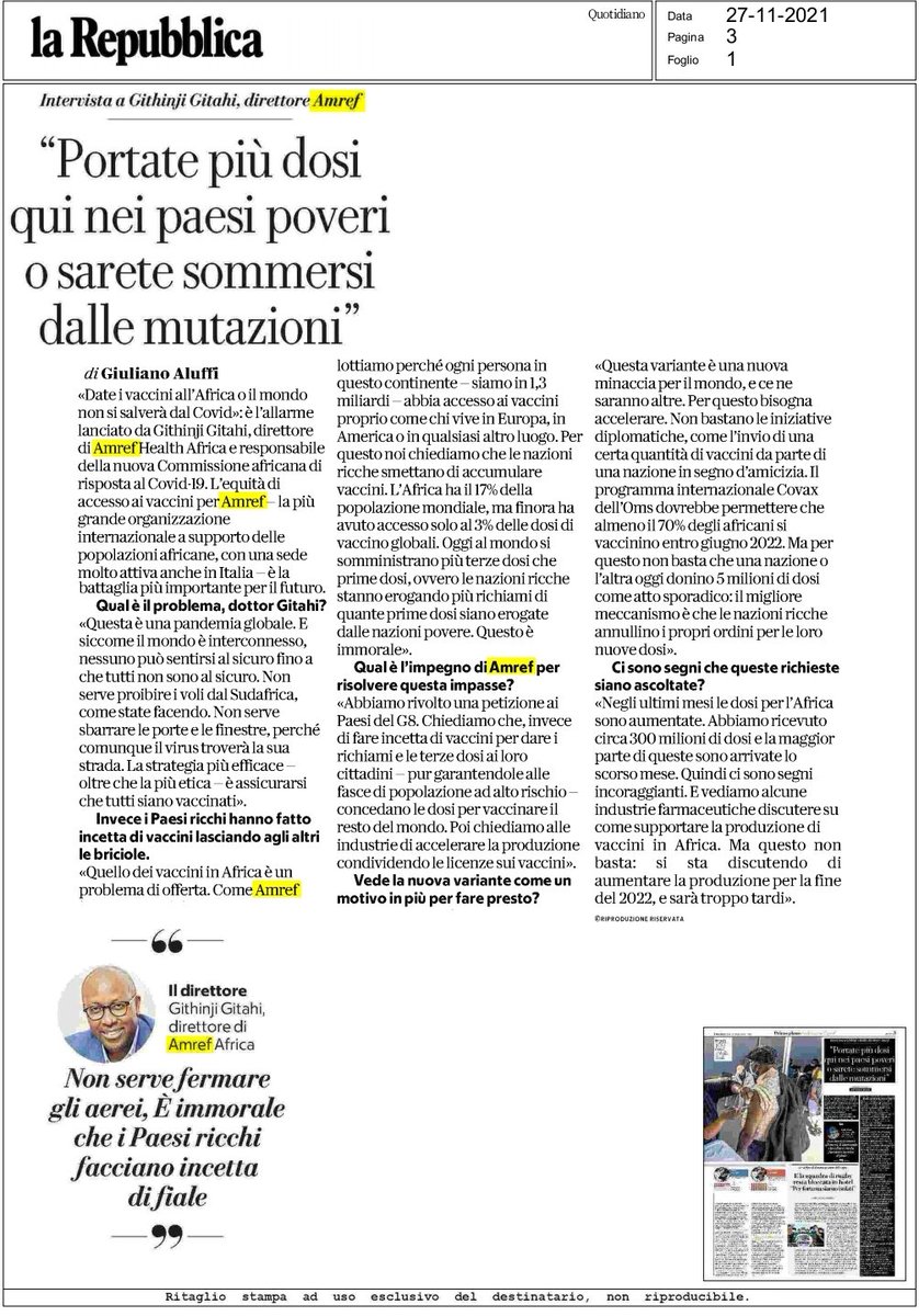 FiorellaMannoia's tweet photo. Io penso che le multinazionali dei farmaci abbiano guadagnato abbastanza, come mai nella storia, ora devono distribuire i vaccini nei paesi poveri o non ne usciremo mai. 👇🏽 #amref #vaccinipertutti https://t.co/3RsLioYjhT