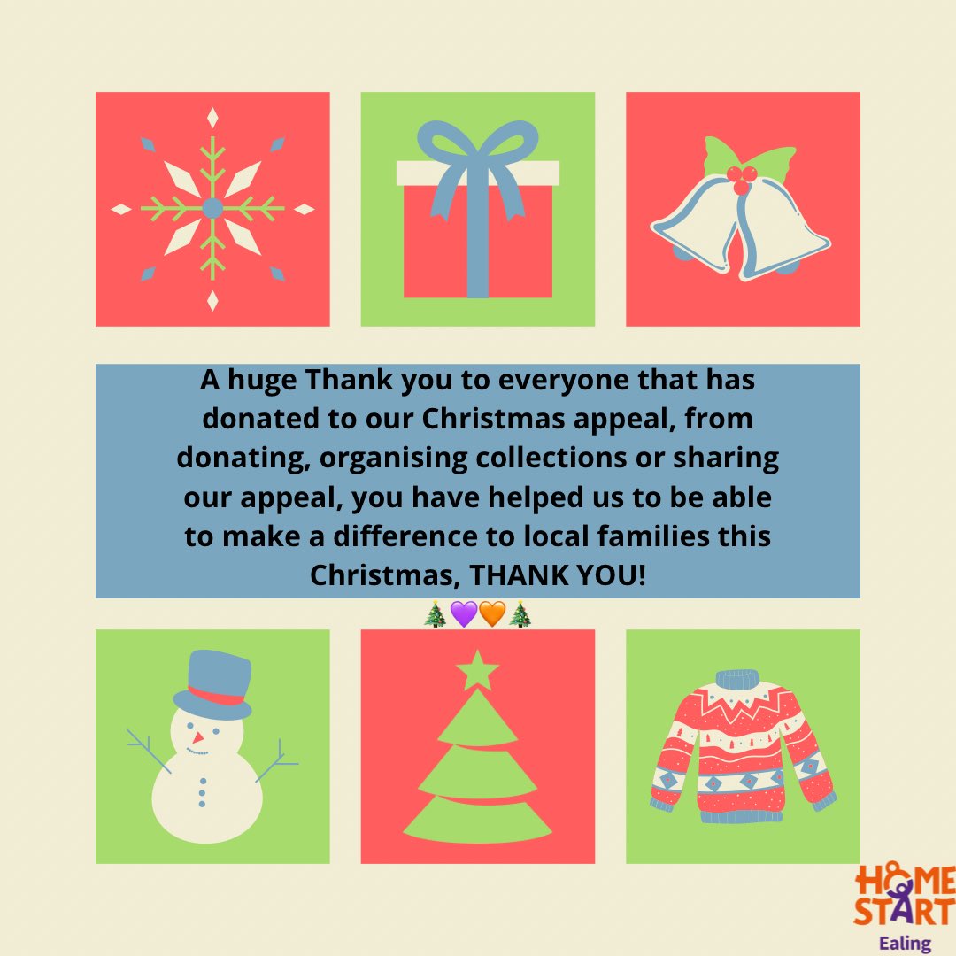 homestartEaling's tweet photo. Fantastic support for annual #christmasappeal from our amazing #ealingcommunity Thankyou💜🧡 #makingadifference #changinglives #giving #athomewithhomestart #festiveseason https://t.co/ySTYWjag4O