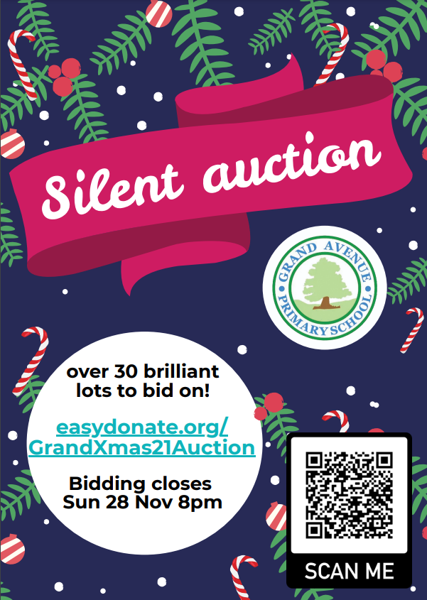 GaspaOrgUk's tweet photo. Bidding closes tonight 8pm!  Take a look at the fab prizes in the #GrandAvenueOnlineAuction.   There are over 30 fantastic lots to be won.  Scan the QR code on this image or go to https://t.co/LtXZ5rNRh6 to choose what you would like and make a bid!  Great christmas gifts! https://t.co/x41ZbVM0Bt